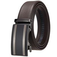HKM-701139 Automatic Alloy Buckle Leather Belt with Removable Buckle - Model LY36-25629-5