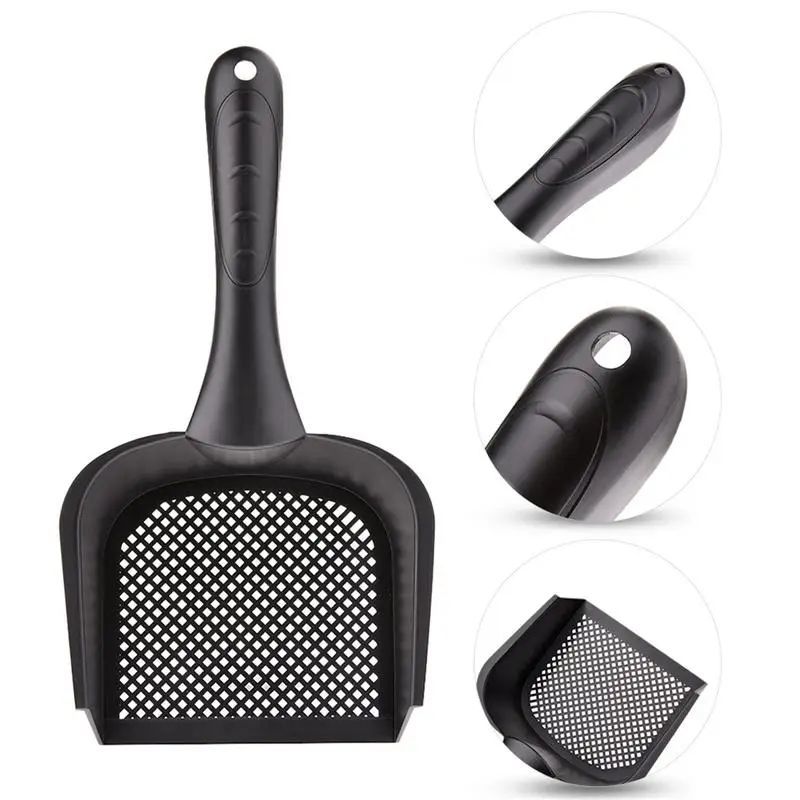 HKM-266707 Durable Indoor Cat Litter Scoop with Comfortable Handle - Eco-Friendly PVC, Portable Cleaning Tool