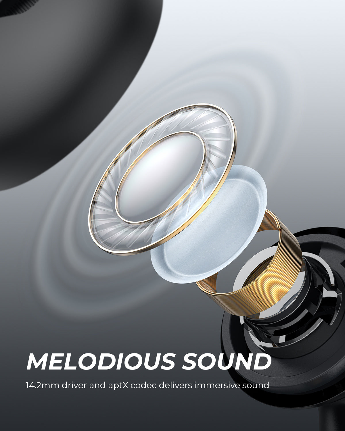 KTX-048403 TrueAir2 Wireless Bluetooth Headset with AptX, Dual Mic, CVC Noise Cancellation, and Long Battery Life for Sports and Running