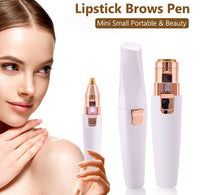 HKM-474771 USB Rechargeable 2-in-1 Lipstick Shaver and Eyebrow Trimmer for Smooth Hair Removal