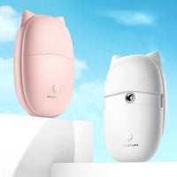 HKM-326227 Mini Cat-Shaped USB Humidifier with Anion Function - Available in Pink and White