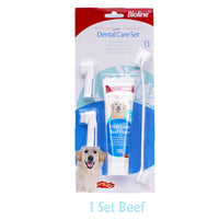 HKM-808851 Beef, Mint, and Orange Flavor Dog Toothpaste for Dental Care and Fresh Breath