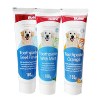 HKM-808851 Beef, Mint, and Orange Flavor Dog Toothpaste for Dental Care and Fresh Breath