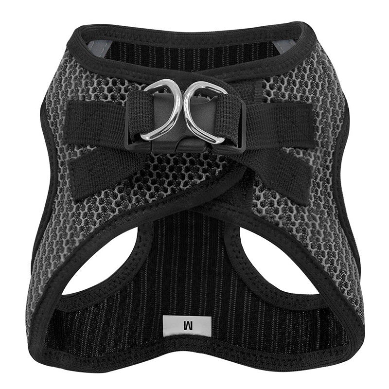 HKM-272019 Small Dog Walking Vest - Adjustable Fit in Blue, Red, and Gray, Size XS to XXL