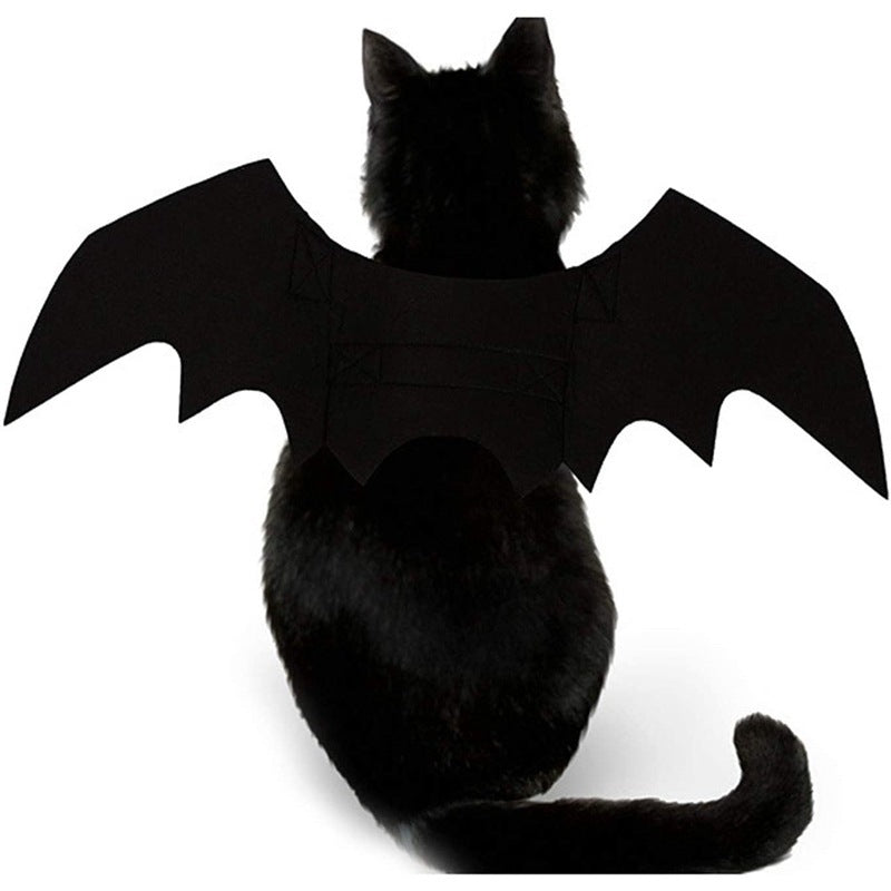 HKM-262675 Halloween Pet Bat Wings Costume for Cats and Dogs - Lightweight Felt Fabric Decoration