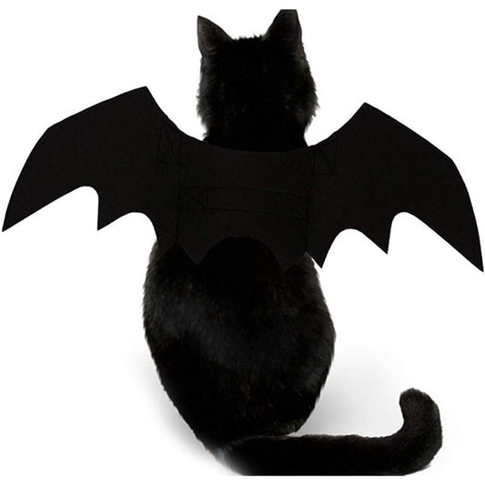 HKM-262675 Halloween Pet Bat Wings Costume for Cats and Dogs - Lightweight Felt Fabric Decoration