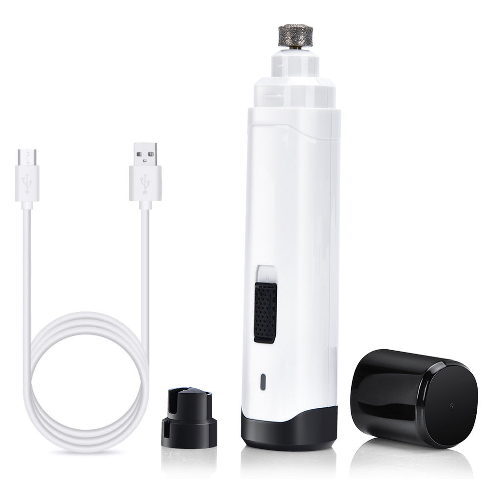 HKM-447251 Automatic Pet Nail Polisher for Cats and Dogs - USB Rechargeable Nail Clipper with Dual Speed Settings