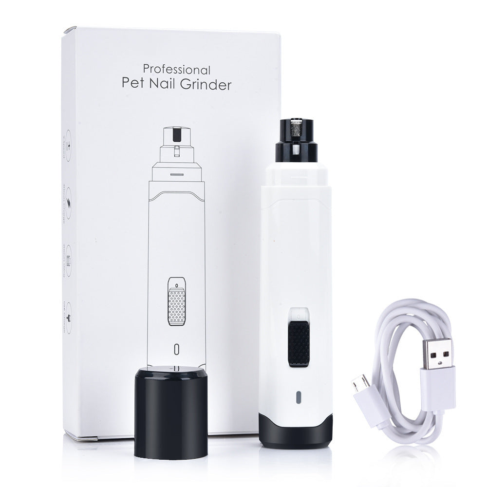 HKM-447251 Automatic Pet Nail Polisher for Cats and Dogs - USB Rechargeable Nail Clipper with Dual Speed Settings