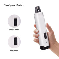 HKM-447251 Automatic Pet Nail Polisher for Cats and Dogs - USB Rechargeable Nail Clipper with Dual Speed Settings