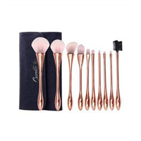 HKM-052051 10-Piece Professional Makeup Brush Set in Rose Gold - Simple and Stylish Design