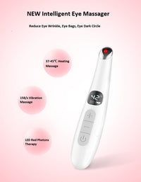 HKM-192851 Aluminum Alloy Eye Massager with Adjustable Temperature and Vibration Therapy