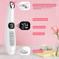 HKM-192851 Aluminum Alloy Eye Massager with Adjustable Temperature and Vibration Therapy