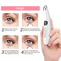 HKM-192851 Aluminum Alloy Eye Massager with Adjustable Temperature and Vibration Therapy
