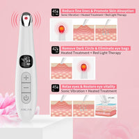 HKM-192851 Aluminum Alloy Eye Massager with Adjustable Temperature and Vibration Therapy