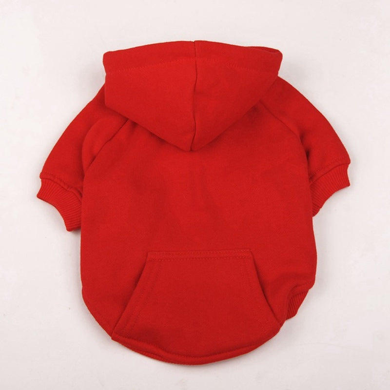 HKM-032147 Cozy Cotton Fleece Hooded Sweater for Dogs - Stylish Winter Jacket