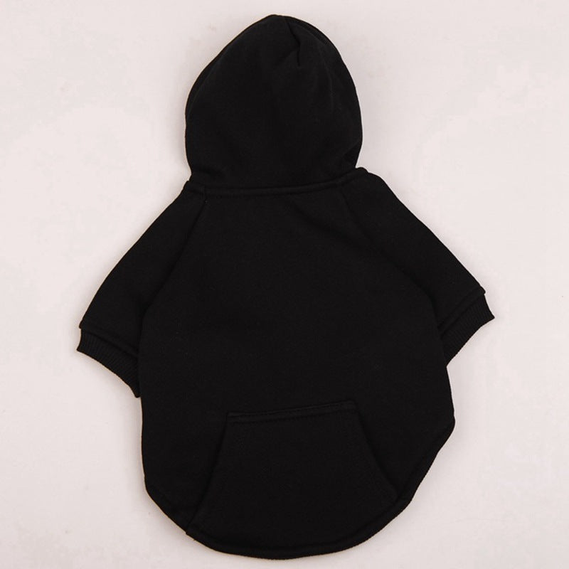 HKM-032147 Cozy Cotton Fleece Hooded Sweater for Dogs - Stylish Winter Jacket