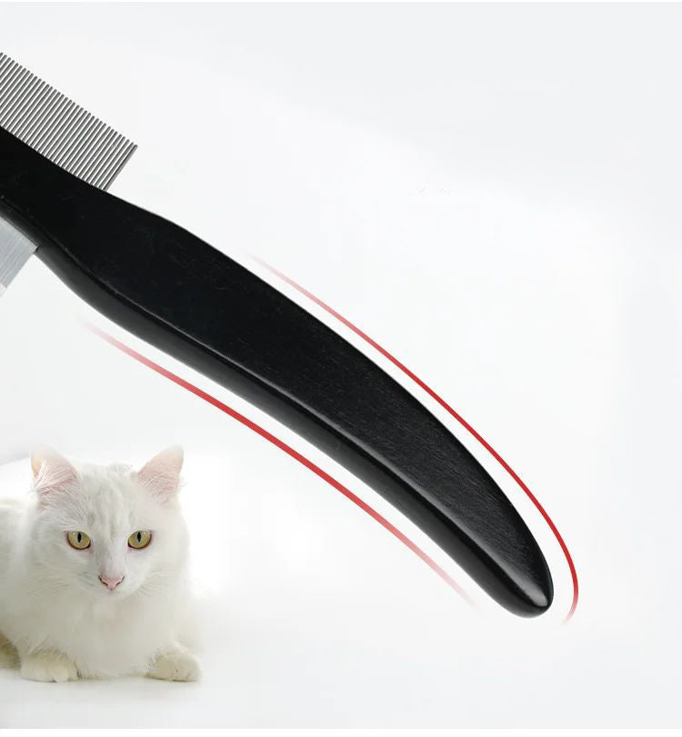 HKM-201363 Double-sided Pet Hair Comb with Stainless Steel Teeth - Easy Deshedding Brush for Cat and Dog Grooming