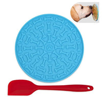 HKM-525395 Pet Silicone Slow Feeding Licking Mat with Suction Cups for Dogs, Ideal for Bath & Meal Time Use, 16cm or 21cm Size Options