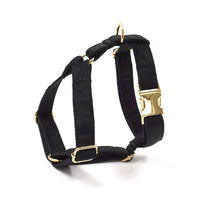 HKM-662931 Pet Outing Chest Strap in Pink Velvet, Black Velvet, Cream Velvet, and Gem Green Velvet - Available in Sizes XS, S, M, and L
