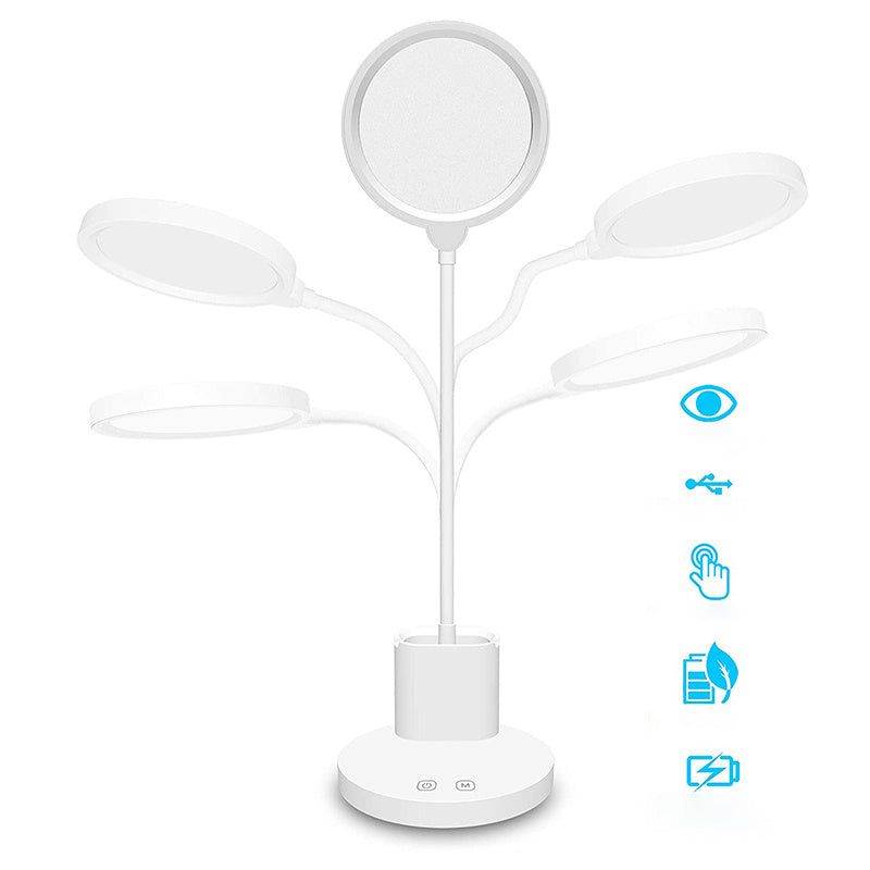 KTX-330451 Rechargeable Plug-in Bedside Lamp with 3 Color Modes and USB Charging Cable