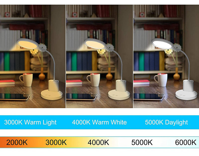 KTX-330451 Rechargeable Plug-in Bedside Lamp with 3 Color Modes and USB Charging Cable