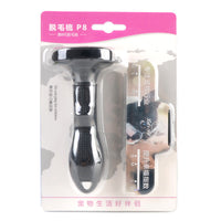 HKM-986195 Pet Hair Removal Comb - Ergonomic Design with Multiple Blade Lengths: S (5.5cm), M (7cm), L (10.5cm), XL (13cm), Handle Length 13.5cm