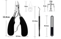 HKM-945107 5-Piece Stainless Steel Nail and Pedicure Tool Set with ABS Rubber Handles
