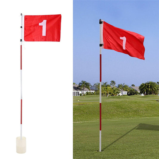 HKM-995539 Three-Section Golf Flagpole for Course Marking and Decoration