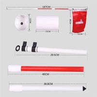 HKM-995539 Three-Section Golf Flagpole for Course Marking and Decoration