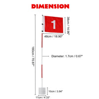 HKM-995539 Three-Section Golf Flagpole for Course Marking and Decoration