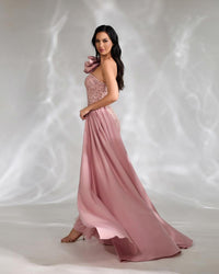 HKM-302163 Elegant Pink Evening Dress for Women - EZ25134 Model