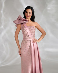HKM-302163 Elegant Pink Evening Dress for Women - EZ25134 Model