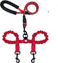 HKM-102419 Dual-Headed Luminous Pet Leash - Explosion-Proof Nylon Traction Belt in Multiple Colors