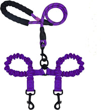 HKM-102419 Dual-Headed Luminous Pet Leash - Explosion-Proof Nylon Traction Belt in Multiple Colors