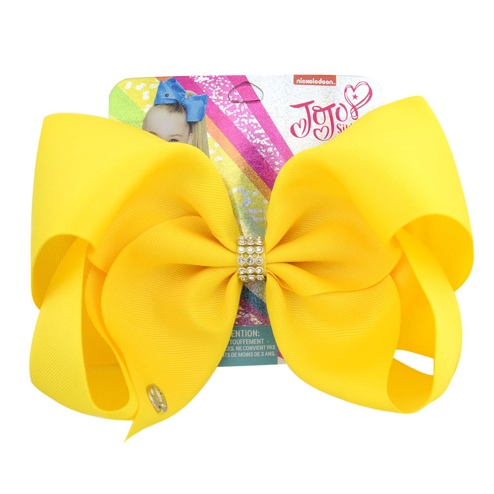 HKM-948499 Children's Bowknot and Curled Flower Duckbill Hairpin - 7.7CM Length, Individually Packaged
