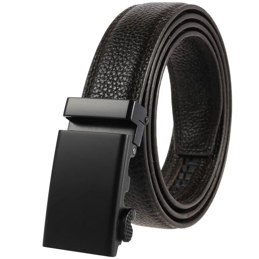 HKM-692243 Men's Alloy Automatic Buckle Belt - Model LY33-77783-5, Durable Fashion Accessory