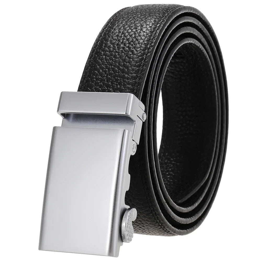 HKM-692243 Men's Alloy Automatic Buckle Belt - Model LY33-77783-5, Durable Fashion Accessory