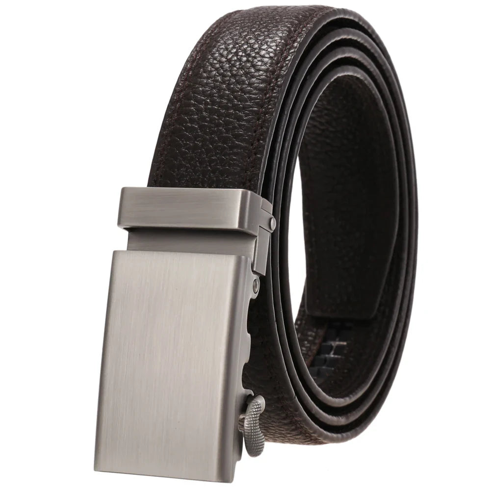 HKM-692243 Men's Alloy Automatic Buckle Belt - Model LY33-77783-5, Durable Fashion Accessory