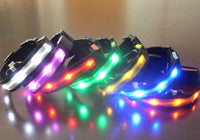 HKM-659155 Vibrant LED Light-Up Dog and Cat Collar with Replaceable Battery and USB Charging