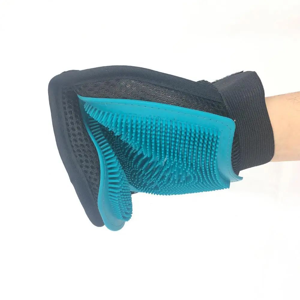 HKM-096851 Silicone Horse Massage Grooming Gloves for Gentle Bathing and Dehairing