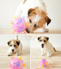 HKM-115091 Dancing Ball Glowing Toy for Dogs - Jumping Light-Up Toy for Interactive Play and Mental Stimulation