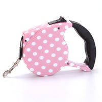 HKM-035731 Automatic Multicolor Dog Walking Traction Rope - 5m Adjustable Lead with Various Patterns
