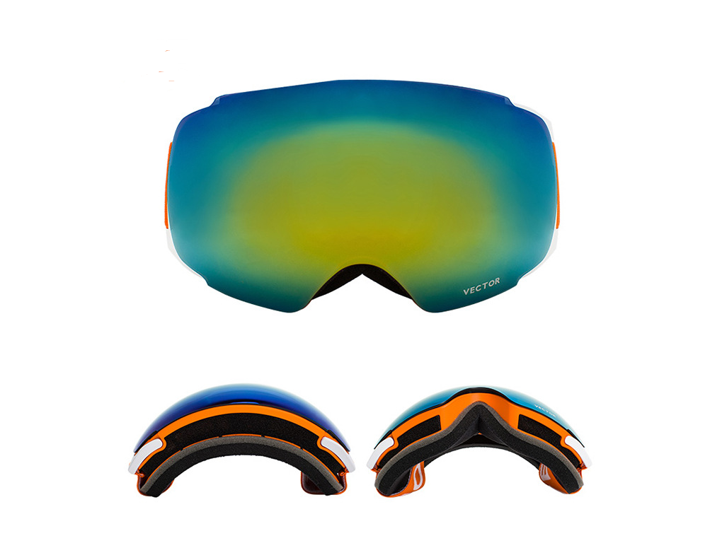 KTX-192979 Magnetic Anti-Fog Spherical Ski Goggles for All-Mountain Use