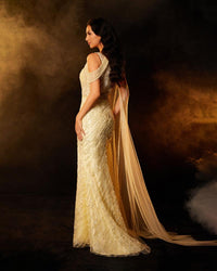 HKM-268243 Elegant Yellow Evening Dress for Women - Style EZ25100