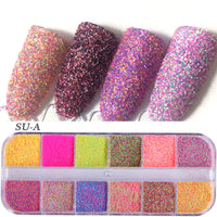 HKM-726931 Glitter Nail Polish Collection: Shell Powder, Laser Sequins, Chameleon Effects & More