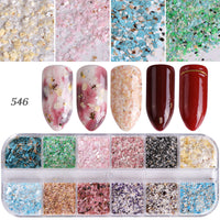 HKM-726931 Glitter Nail Polish Collection: Shell Powder, Laser Sequins, Chameleon Effects & More