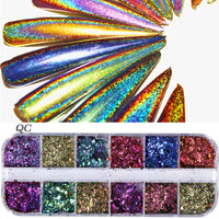 HKM-726931 Glitter Nail Polish Collection: Shell Powder, Laser Sequins, Chameleon Effects & More