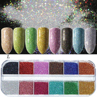 HKM-726931 Glitter Nail Polish Collection: Shell Powder, Laser Sequins, Chameleon Effects & More
