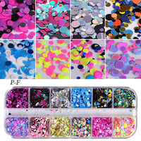 HKM-726931 Glitter Nail Polish Collection: Shell Powder, Laser Sequins, Chameleon Effects & More