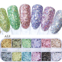 HKM-726931 Glitter Nail Polish Collection: Shell Powder, Laser Sequins, Chameleon Effects & More